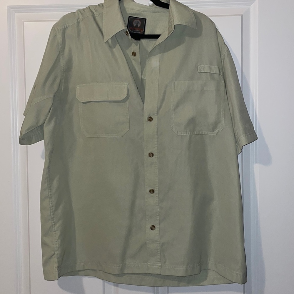 Weatherproof fishing s/s button-up vented size L